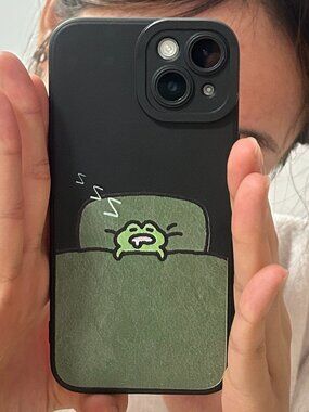 Cozy Sleeping Frog iPhone Case | Lazy Vibe